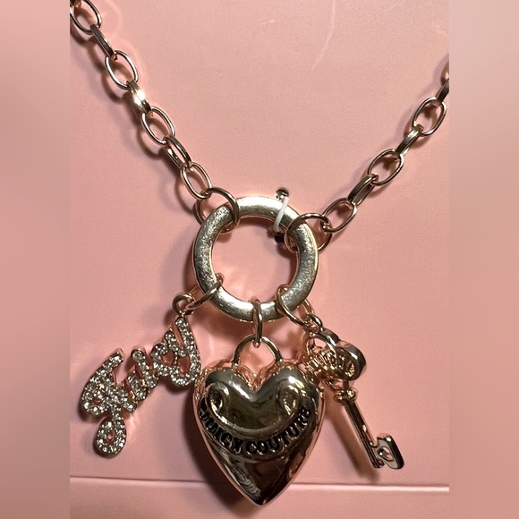 Juicy couture Los Angeles NWT Signature Juicy Charmed Gold Tone Necklace (J137) - Picture 5 of 6